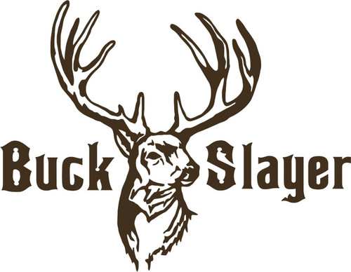 Buck Slayer Hunting Deer Bow Gun Whitetail Car truck Window Vinyl Decal Sticker Golden
