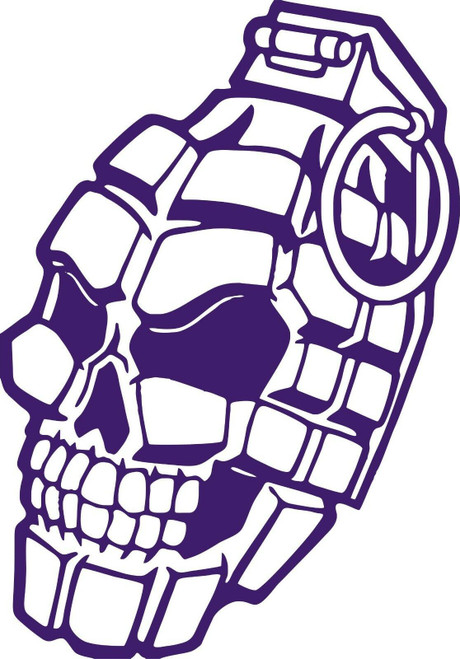SET Of 2 Skeleton Bone Hand Grenade Skull Car Window Decal Stickers – Vinyl