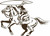 Cowboy Cowgirl Horse Roping Rodeo Western Window Laptop Vinyl Decal Sticker Black