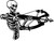 Crossbow Skeleton Hunter Bow Deer Skull Car Truck Window Vinyl Decal Sticker