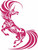 Tribal Unicorn Magic Horse Pegasus Animal Car Truck Laptop Vinyl Decal Sticker Red