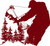 Hunting Deer Stand Buck Whitetail Bow Gun Car truck Window Vinyl Decal Sticker Red