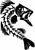 Bone Fish Fishing Monster Skeleton Car Boat Truck Window Vinyl Decal Sticker Black