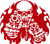 Skull Flames Tribal Hand Guns Weapons Car Truck Window Vinyl Decal Sticker Red Skull Flames Tribal Hand Guns Weapons Car Truck Window Vinyl Decal Sticker Red