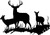 Deer Hunting Wall Art Home Decor Vinyl Decal  Black