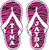 Custom Name Zebra Print Flip Flops Car Truck Window Laptop Vinyl Decal Sticker Red