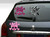 Girl Skull Crossbones 3 Zebra Print Car Truck Window Laptop Vinyl Decal Sticker