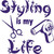 Hair Life Stylist Beauty Salon Shop Car Truck Window Wall Vinyl Decal Sticker Blue