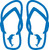 Dolphin Flip Flops Fish Ocean Sea Car truck Window Wall Vinyl Decal Sticker Blue