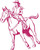 Cowgirl Horse Rodeo Girl Farm Car Truck Window Wall Laptop Vinyl Decal Sticker Red