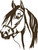 Horse Head Cowboy Rodeo Western Car Truck Trailer Window Vinyl Decal Sticker Gray
