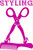 Hair Styling Beauty Nail Salon Scissors Car Truck Window Vinyl Decal Sticker