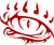 Dragon Eye Fantasy Mystical Creature Beast Car Truck Window Vinyl Decal Sticker Red