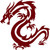 Dragon Fantasy Mystical Creature Beast Car Truck Window Vinyl Decal Sticker Red