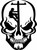 Skull Lineman Electrician Power Pole Car Truck Window Laptop Vinyl Decal Sticker Black