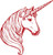 Fantasy Unicorn Magic Horse Car Truck Wall Laptop Vinyl Decal Sticker Red