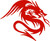 Dragon With Wings Tail Fantasy Beast Car Truck Window Laptop Vinyl Decal Sticker Red