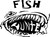 Fish Hunter Fishing Monster Car Truck Window Laptop Vinyl Decal Sticker Black
