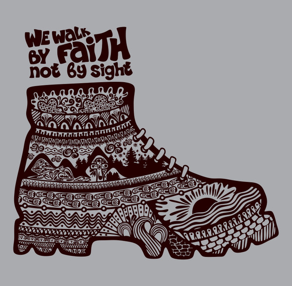 Christian Boot Cross Faith Lord GOD Car Truck Window Laptop Vinyl Decal Sticker gray