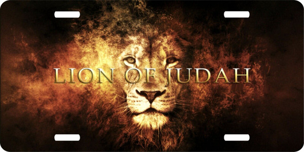 Lion of Judah Savior Lord Jesus Christ Christian License Plate Car Truck Tag