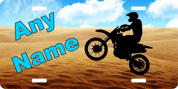 Motorcycle Dirt Bike Motocross Racing Personalized License Plate Car Truck Tag