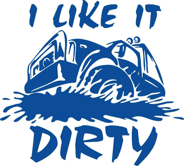 Dirty Muddy Off Road 4x4 Window Laptop Car Truck Vinyl Decal Sticker Blue