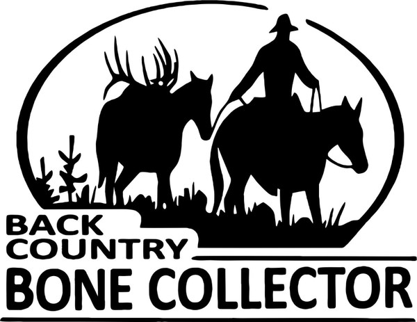 Country Bone Collector Horse Deer Hunt Car Truck Window Wall Vinyl Decal Sticker Black And white