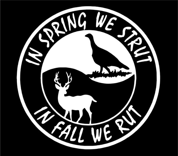 Hunting Deer Turkey Pheasant Bird Hunter Car Truck Window Vinyl Decal Sticker Black And White