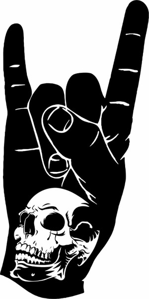 Skull Hand Horns Rock N Roll Heavy Metal Window Laptop Vinyl Decal Sticker Skull Hand Horns Rock N Roll Heavy Metal Window Laptop Vinyl Decal Sticker