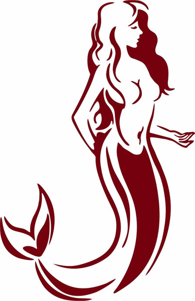 Mermaid Tribal Fantasy Ocean Girl Fish Car Truck Window Vinyl Decal Sticker