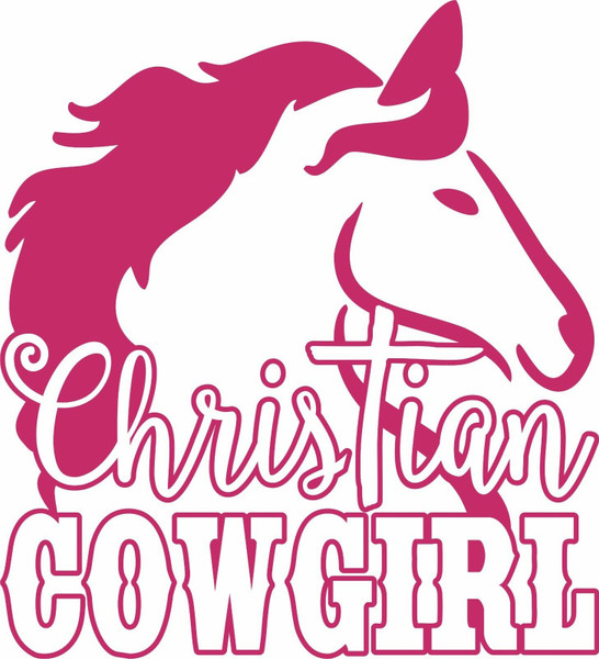 Christian Cowgirl Horse Jesus Rodeo Western Car Truck Window Vinyl Decal Sticker