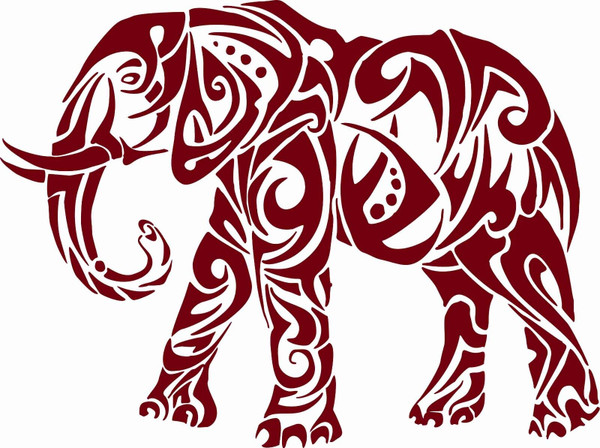 Elephant African Zoo Animal Tribal Truck Window Vinyl Decal Sticker