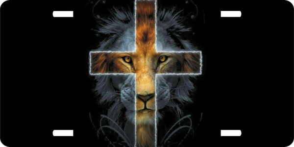 Lion of Judah Yeshua Lord Jesus Christ Christian License Plate Car Truck Tag