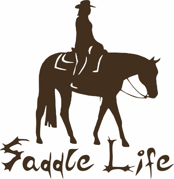 Cowgirl Horse Rodeo Western Saddle Farm Truck Car Window Vinyl Decal Sticker