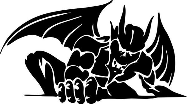 Gargoyle Creature Monster Car Truck Window Laptop Vinyl Decal Sticker Black Gargoyle Creature Monster Car Truck Window Laptop Vinyl Decal Sticker Black