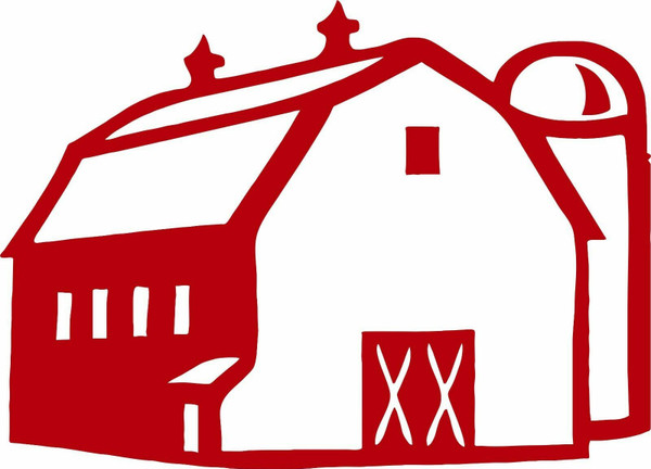 Barn Farm House Animals Western Hay Feed Horse Car Truck Window Vinyl Decal Red