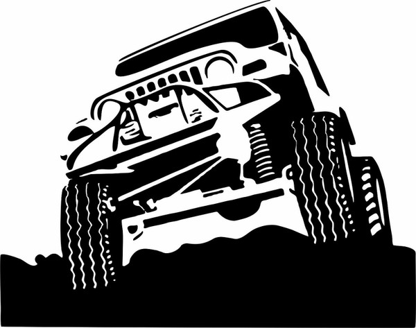 4x4 Club Off-Road Rock Climbing Car Truck Window Wall Vinyl Decal Sticker Black