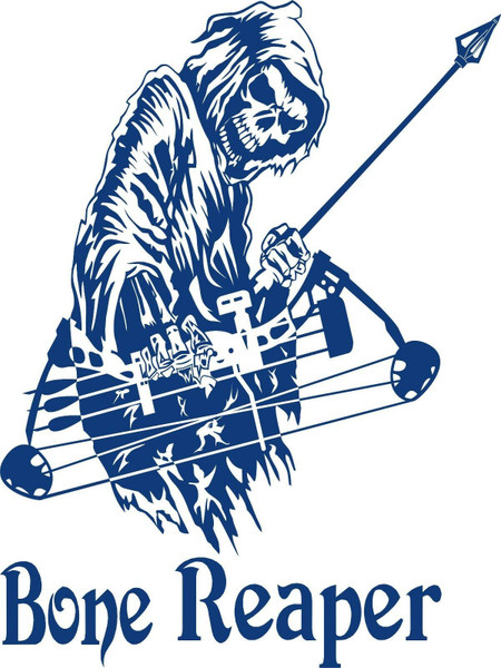 Grim Reaper Bow Arrow Hunting Deer Buck Car Truck Window Vinyl Decal Sticker Blue Grim Reaper Bow Arrow Hunting Deer Buck Car Truck Window Vinyl Decal Sticker Blue