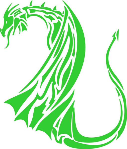 Dragon Mythical Creature Tribal Car Truck Window Laptop Vinyl Decal Sticker