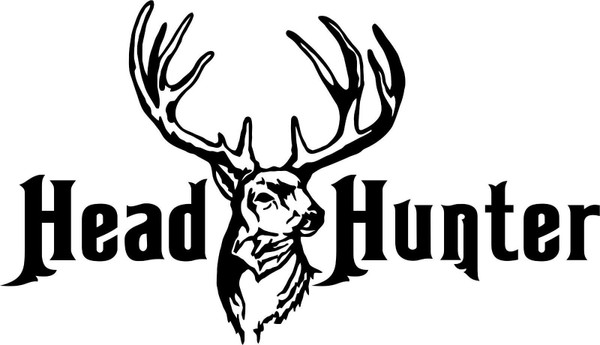Whitetail Deer Head Hunter Hunting Gun Bow Truck Window Vinyl Decal Sticker Black