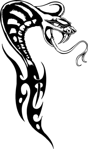 Tribal Snake Cobra Serpent Reptile Car Truck Window Laptop Vinyl Decal Sticker Black Tribal Snake Cobra Serpent Reptile Car Truck Window Laptop Vinyl Decal Sticker Black