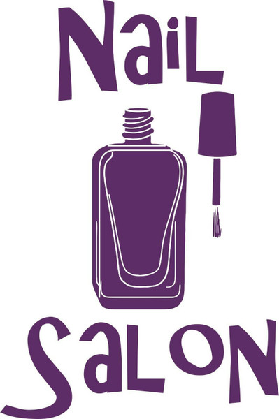 Nail Technician Beauty Hair Salon Polish Car Truck Window Vinyl Decal Sticker gray