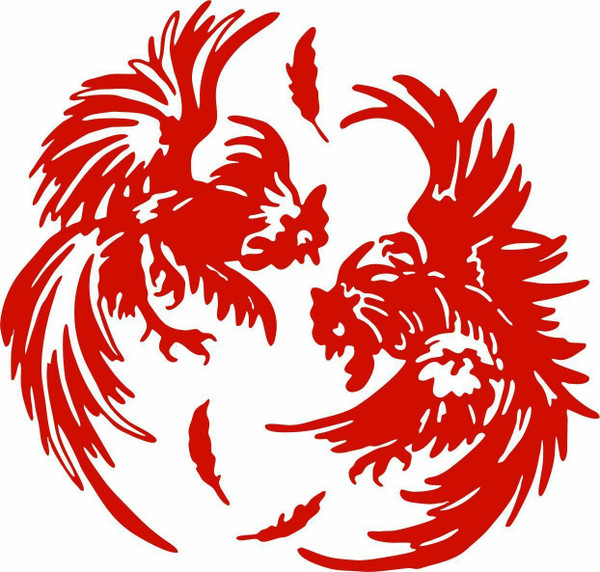 Fighting Chicken Rooster Farm Car Truck Window Laptop Sign Vinyl Decal Sticker Red Fighting Chicken Rooster Farm Car Truck Window Laptop Sign Vinyl Decal Sticker Red