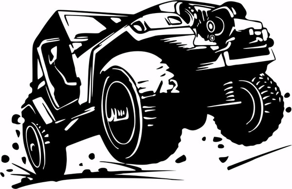 Mud Club Off Road 4 x 4 Car Truck Window Laptop Vinyl Decal Sticker Black