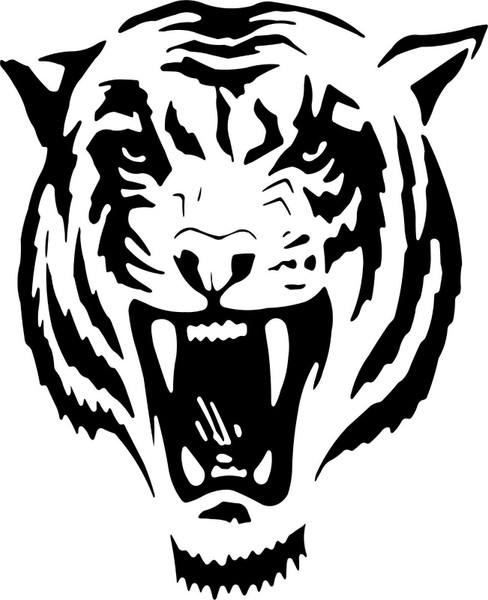 Tiger Animal Cat Jungle Car Tribal Truck Window Laptop Vinyl Decal Sticker Black