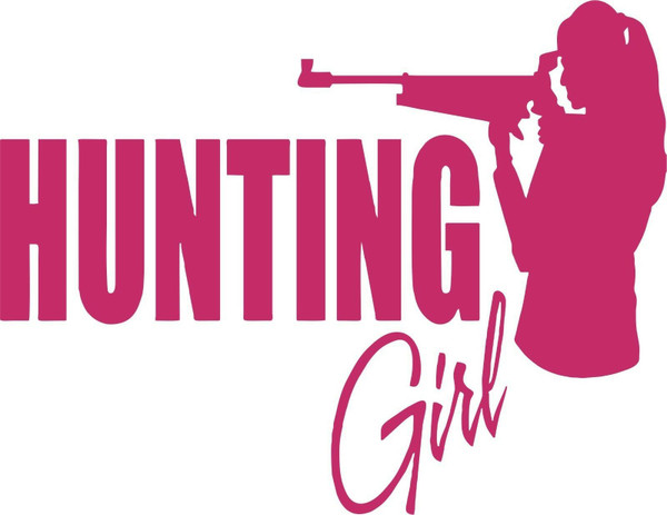 Hunting Girl female Deer Bow Gun Whitetail Car Truck Window Vinyl Decal Sticker Red