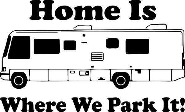 Camping RV Camper Home Park Car Truck Window Wall Laptop Vinyl Decal Sticker Black