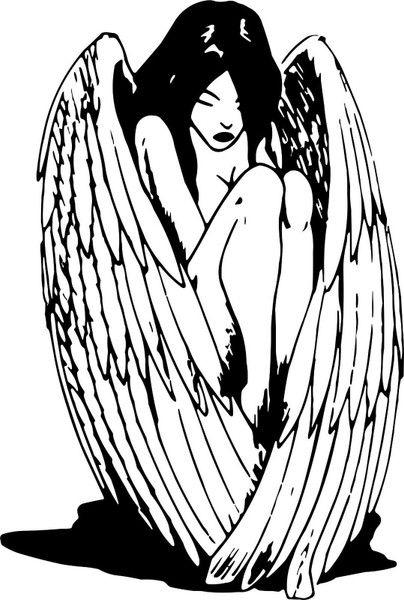 Angel Fairy Wings Women Girl Car Truck Window Vinyl Decal Sticker Black