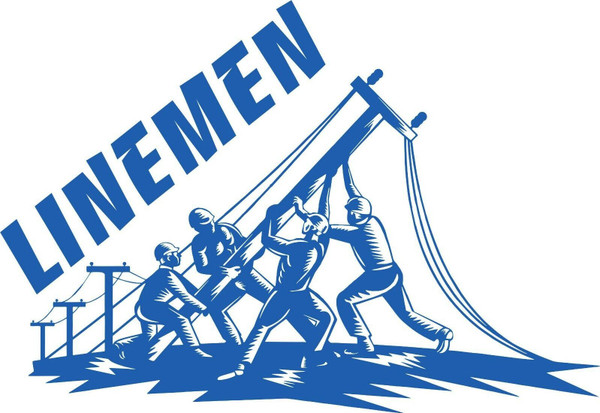 Lineman Electrician Linemen Power Car Truck Window Laptop Vinyl Decal Sticker Blue