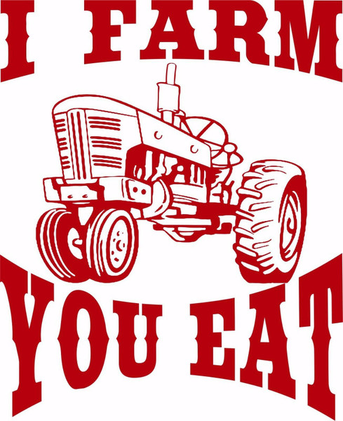 Farm Tractor Farming Agriculture Plowing Truck Window Laptop Vinyl Decal Sticker Red